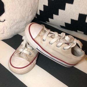 Toddler White Converse- 8C